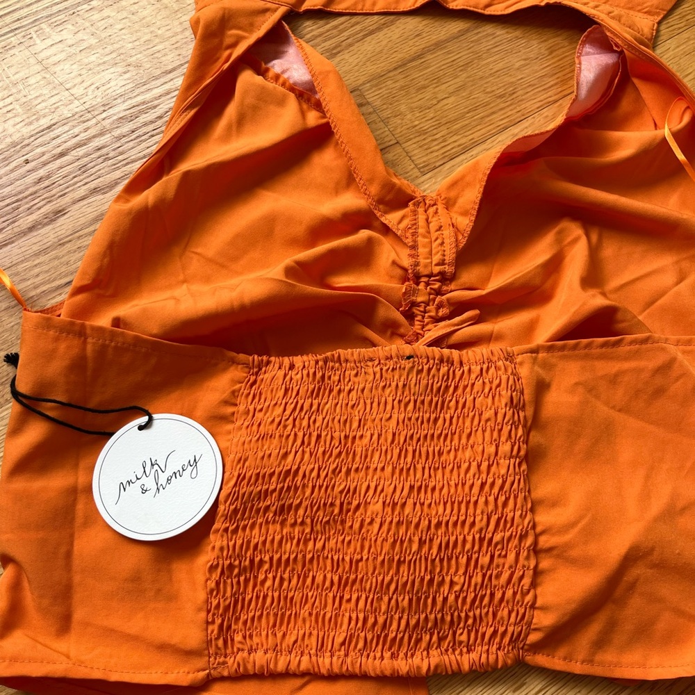 Orange Ruched Top - Picture 6 of 6